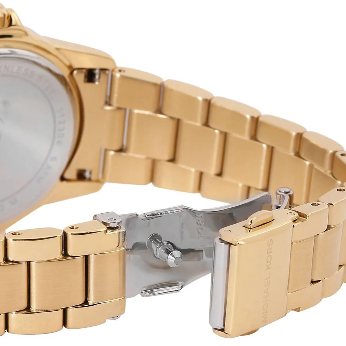 Shop Authentic Michael Kors Everest Three-Hand Mother of Pearl White Dial Gold Steel Strap Watch For Women - MK7363 - Luxxuri