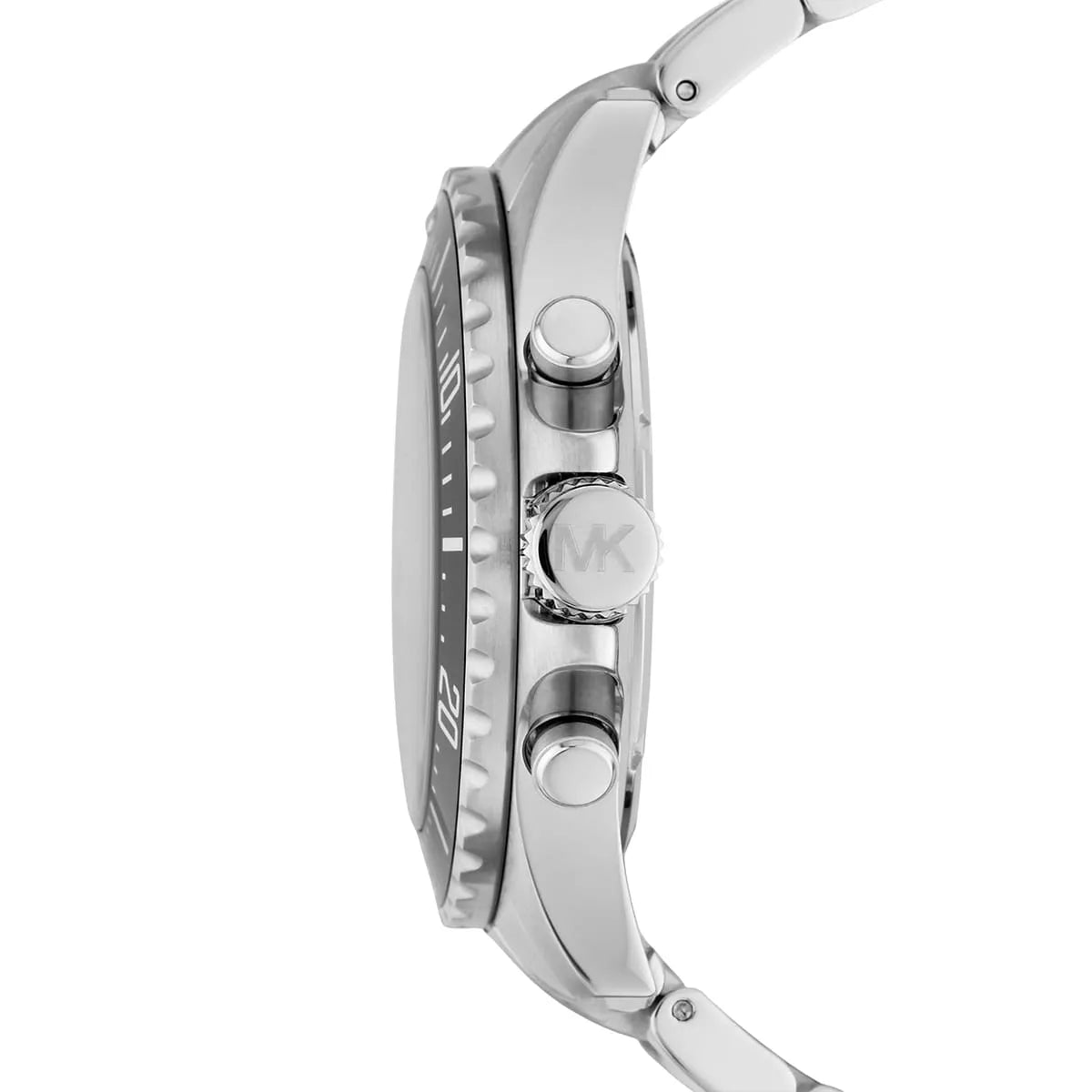 Shop Authentic Michael Kors Everest Chronograph Black Dial Silver Steel Strap Watch For Men - MK8256 - Luxxuri