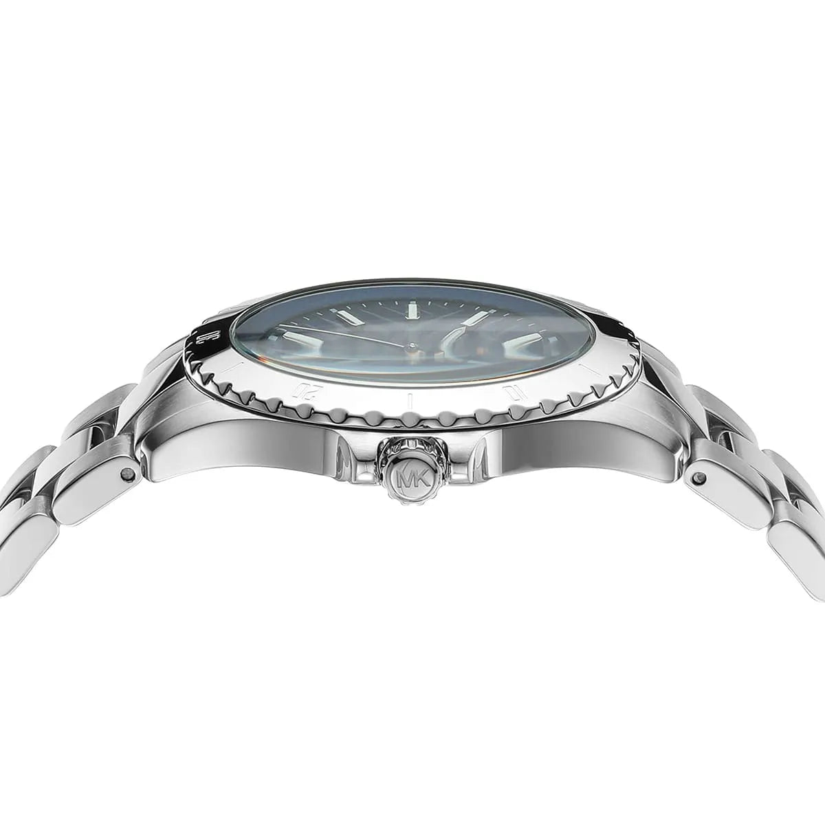 Shop Authentic Michael Kors Everest Three-Hand Blue Dial Silver Steel Strap Watch For Men - MK9079 - Luxxuri