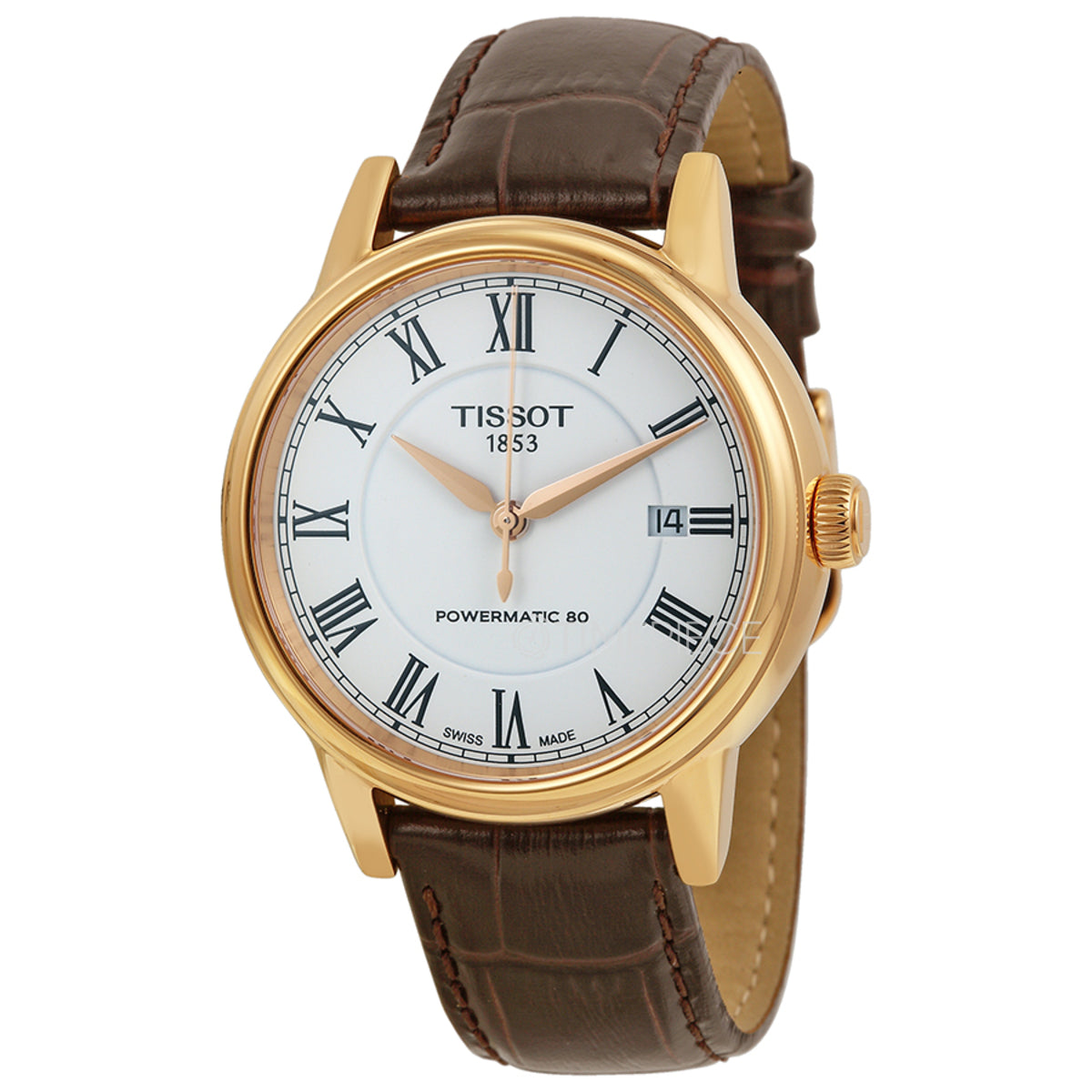 Shop Authentic Tissot T Classic Carson Powermatic 80 White Dial Brown Leather Strap Watch for Men - T085.407.36.013.00 - Luxxuri