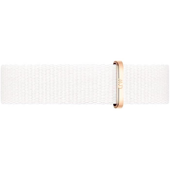 Shop Authentic Daniel Wellington Classic Petite Dover Black Dial White NATO Strap Watch For Women - DW00100312 - Luxxuri