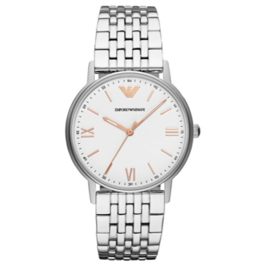 Shop Authentic Emporio Armani Kappa Quartz White Dial Silver Steel Strap Watch For Men - AR80014 - Luxxuri