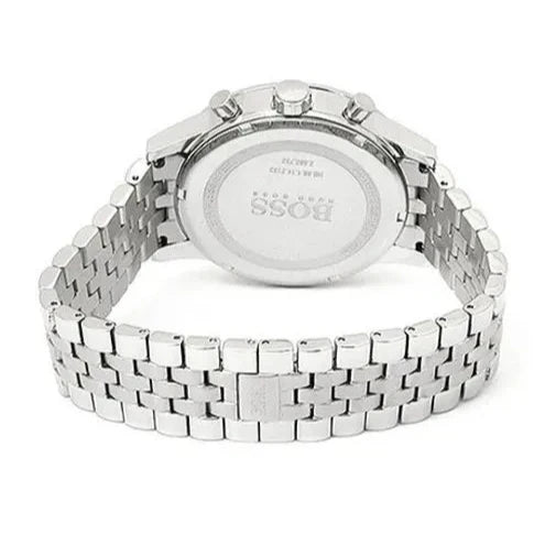 Shop Authentic Hugo Boss Aeroliner Chronograph Black Dial Silver Steel Strap Watch For Men - 1512446 - Luxxuri