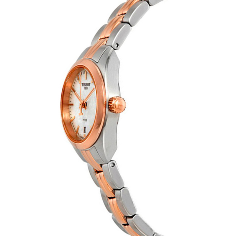 Shop Authentic Tissot T Classic PR100 Mother of Pearl Dial Two Tone Steel Strap Watch for Women - T101.010.22.111.01 - Luxxuri