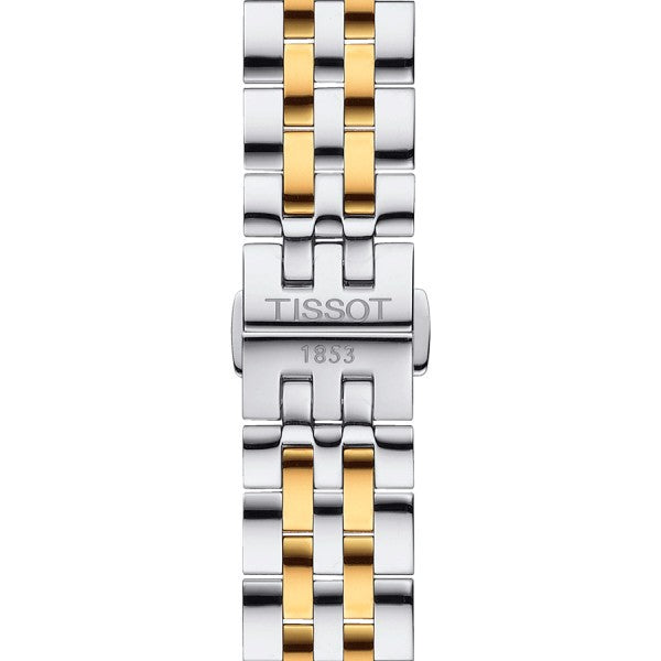 Shop Authentic Tissot T Classic Tradition White Dial Two Tone Mesh Bracelet Watch for Women - T063.210.22.037.00 - Luxxuri