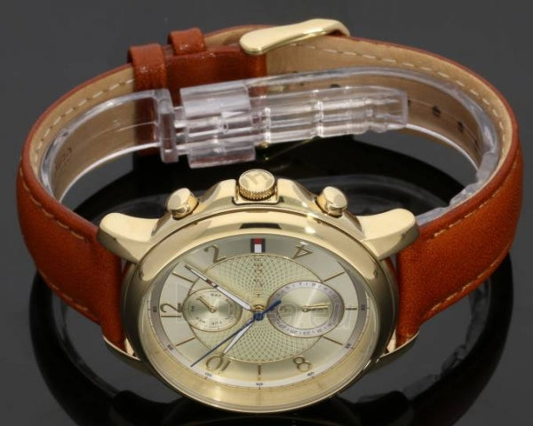 Shop Authentic Tommy Hilfiger Claudia Rose Gold Dial Brown Leather Strap Watch for Women - 1781818 - Luxxuri