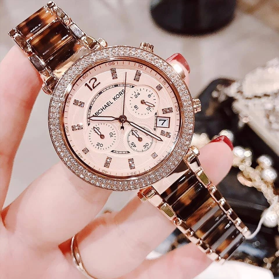 Shop Authentic Michael Kors Parker Rose Gold Dial Two Tone Steel Strap Watch for Women - MK5538 - Luxxuri