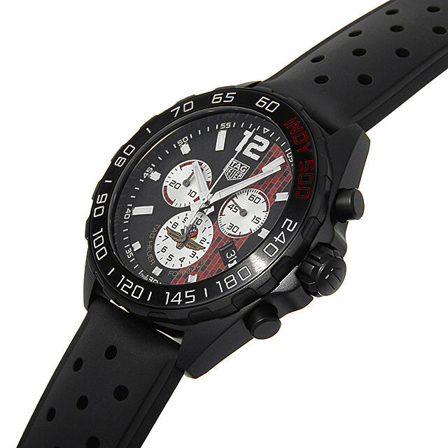 Shop Authentic Tag Heuer Formula 1 Indy 500 Limited Edition Chronograph Black Dial Black Rubber Strap Watch for Men - CAZ101AD.FT8024 - Luxxuri