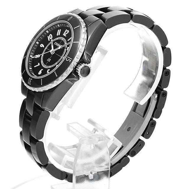 Shop Authentic Chanel J12 Quartz Black Dial Black Steel Strap Watch for Women - J12 H5695 - Luxxuri