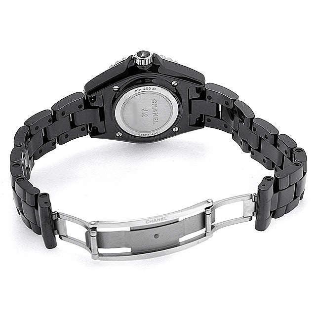 Shop Authentic Chanel J12 Quartz Black Dial Black Steel Strap Watch for Women - J12 H5695 - Luxxuri