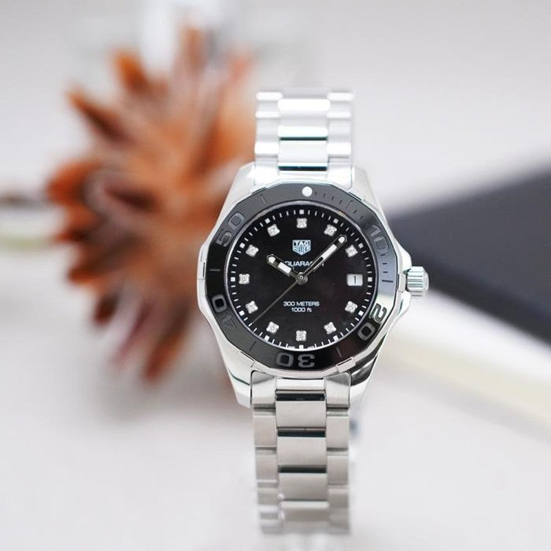 Shop Authentic Tag Heuer Aquaracer Black Dial Watch for Women - WAY131M.BA0748 - Luxxuri