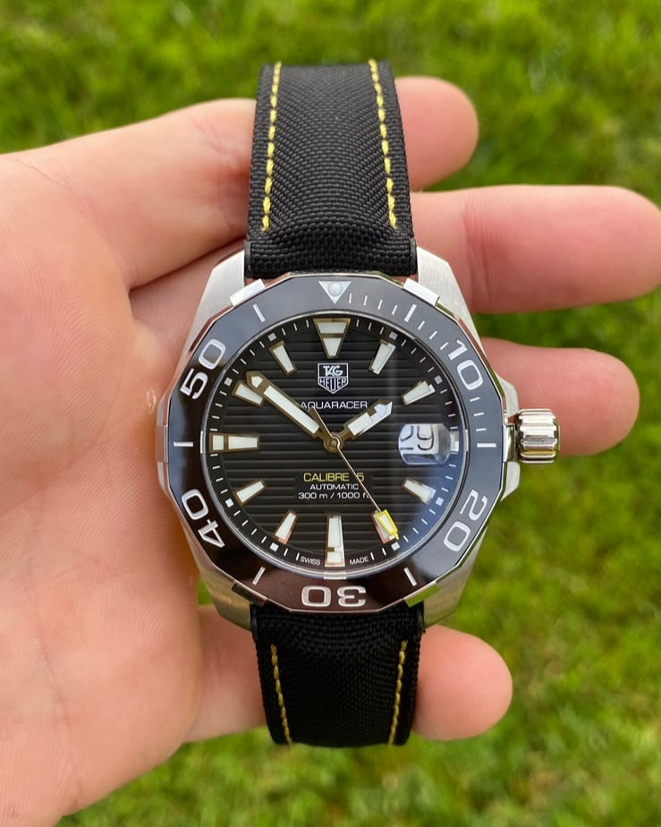 Shop Authentic Tag Heuer Aquaracer Black Dial Watch for Men - WAY211A.FC6362 - Luxxuri