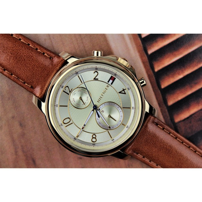 Shop Authentic Tommy Hilfiger Claudia Rose Gold Dial Brown Leather Strap Watch for Women - 1781818 - Luxxuri