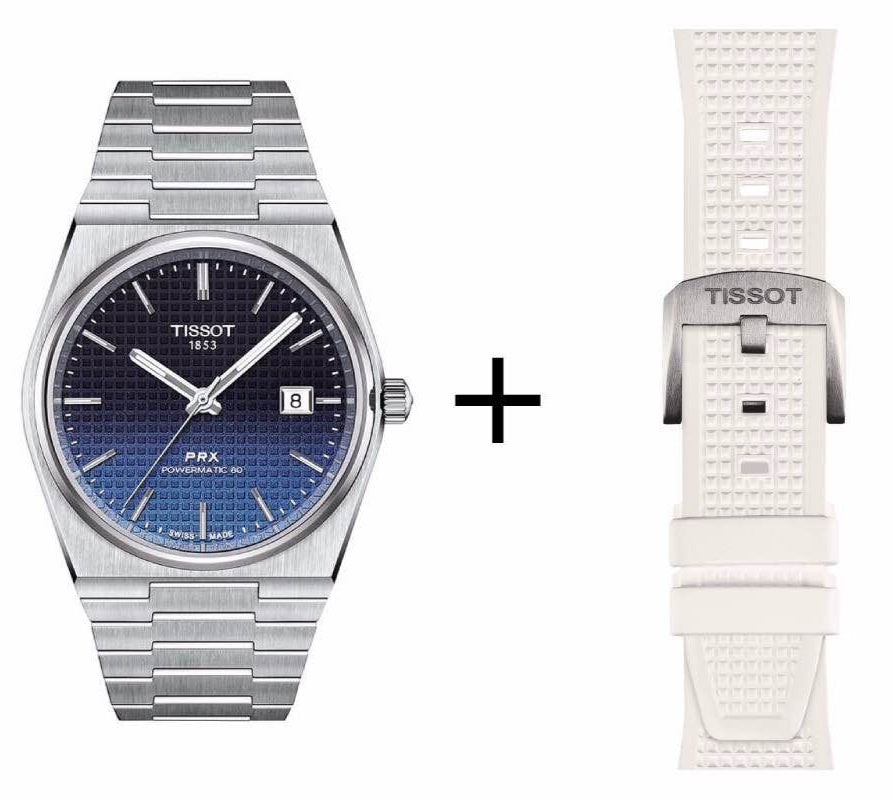 Shop Authentic Tissot Powermatic 80 Automatic Gradient Blue Dial Silver Steel Strap Watch for Men - T137.407.11.051.01 - Luxxuri
