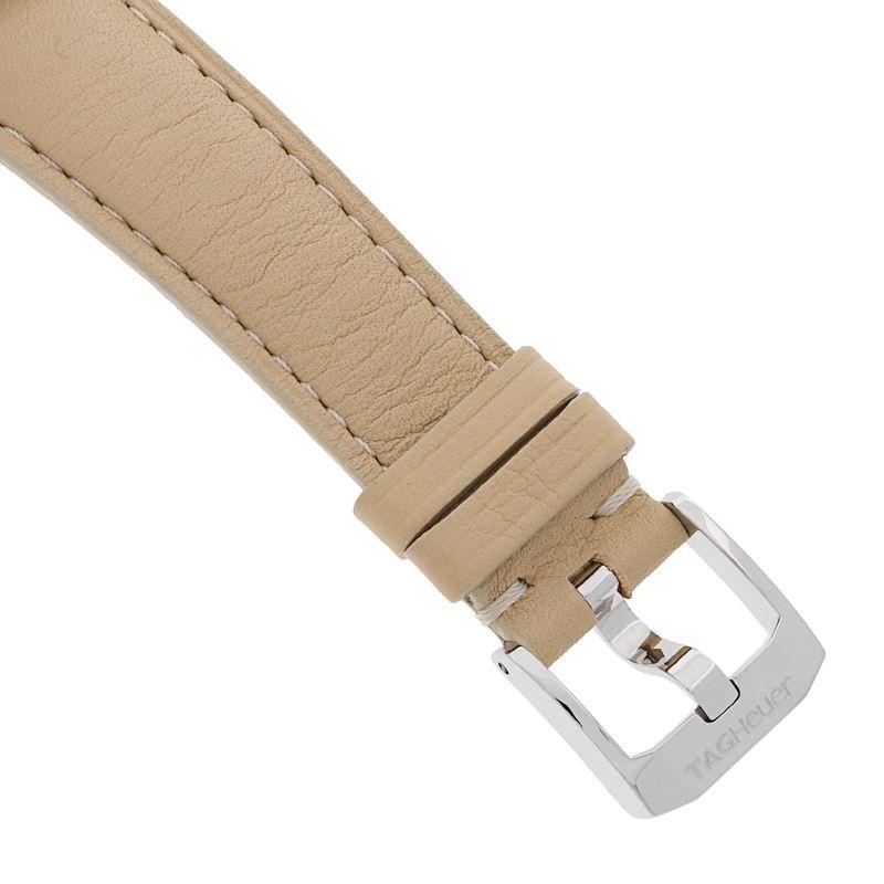 Shop Authentic Tag Heuer Formula 1 Quartz Diamonds Mother of Pearl Dial Beige Leather Strap Watch for Women - WBJ131A.FC8254 - Luxxuri