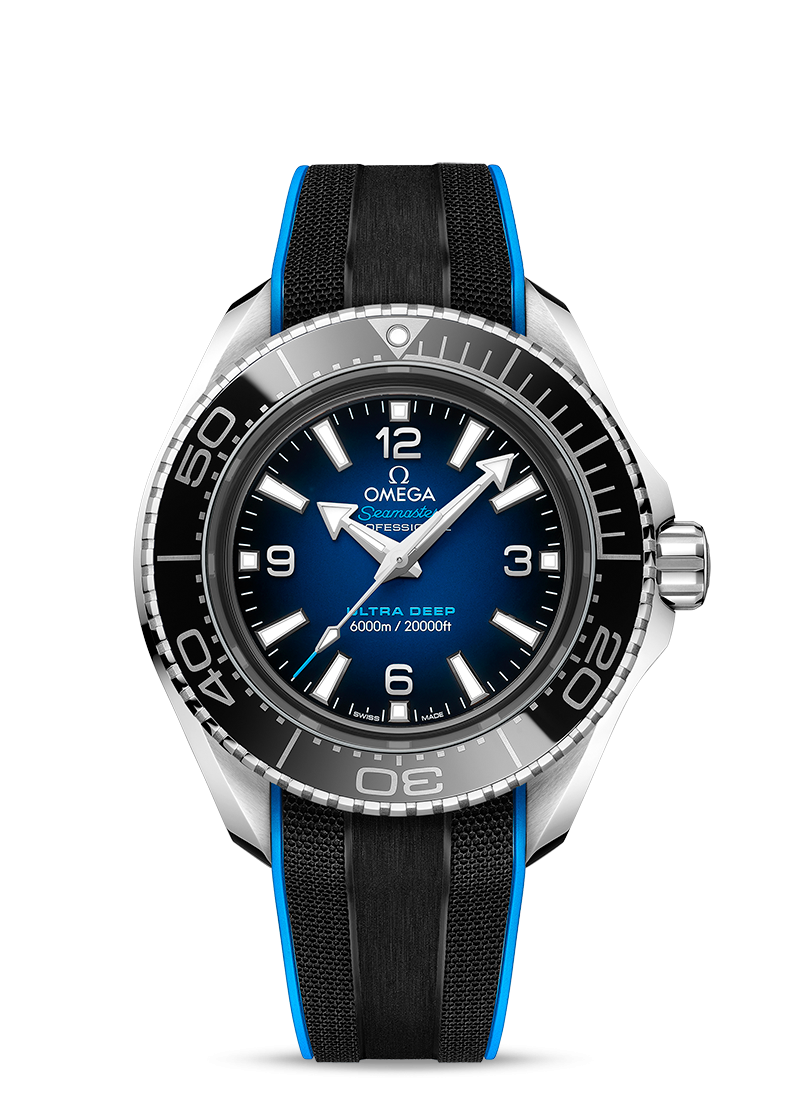 Shop Authentic Omega Planet Ocean 6000M Co Axial Master Chronometer 45.5mm Blue Dial Black Rubber Strap Watch for Men - 21532462103001 - Luxxuri