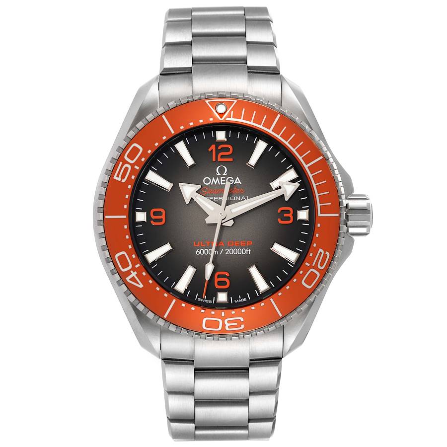 Shop Authentic Omega Seamaster Planet Ocean 6000M 45.5mm Black Dial Silver Steel Strap Watch for Men - 21530462106001 - Luxxuri