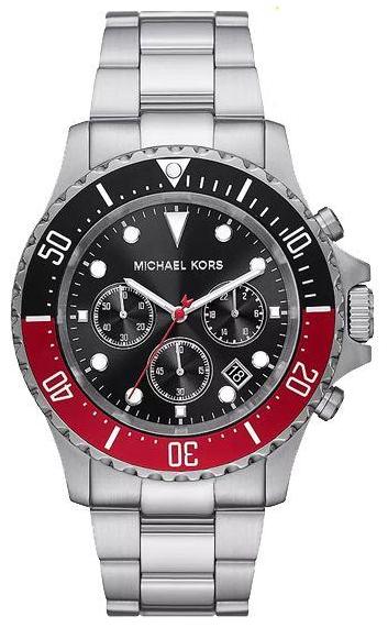 Shop Authentic Michael Kors Everest Chronograph Black Dial Silver Steel Strap Watch For Men - MK8977 - Luxxuri