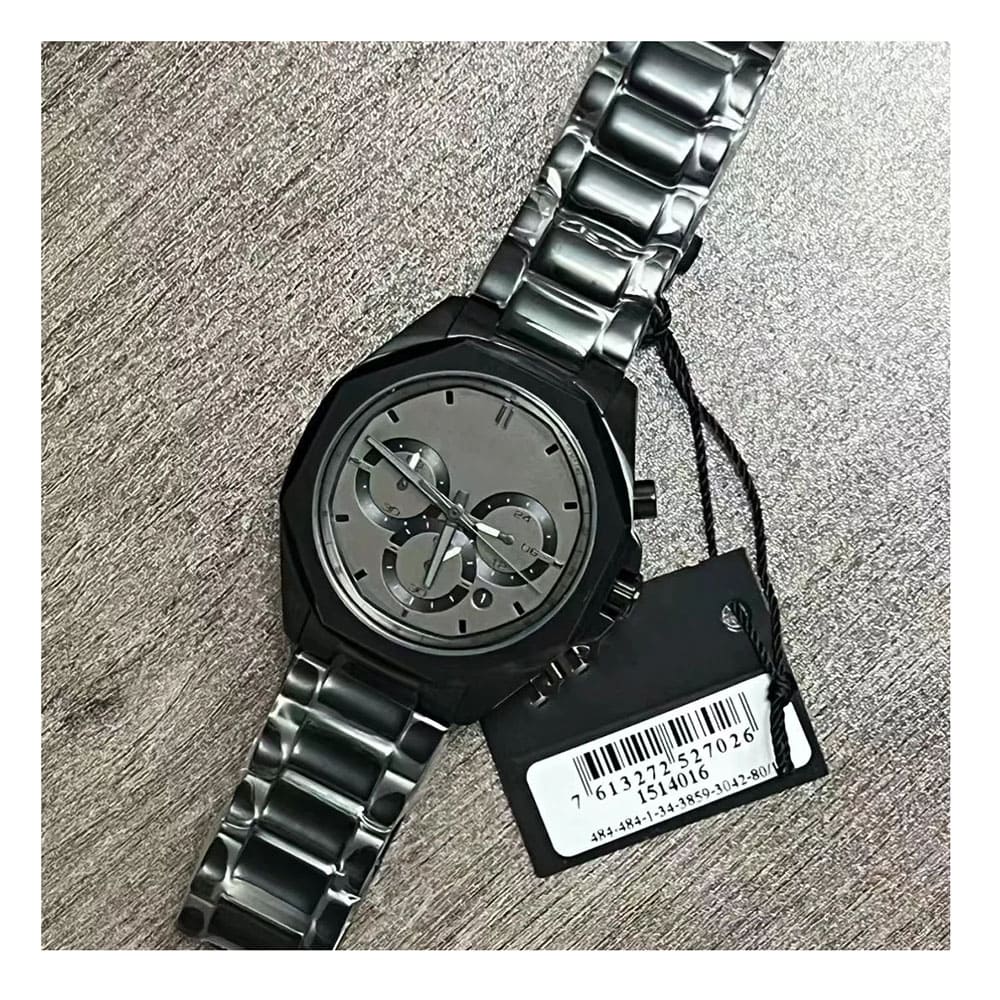 Shop Authentic Hugo Boss Cloud Chronograph Black Dial Black Steel Strap Watch For Men - 1514016 - Luxxuri