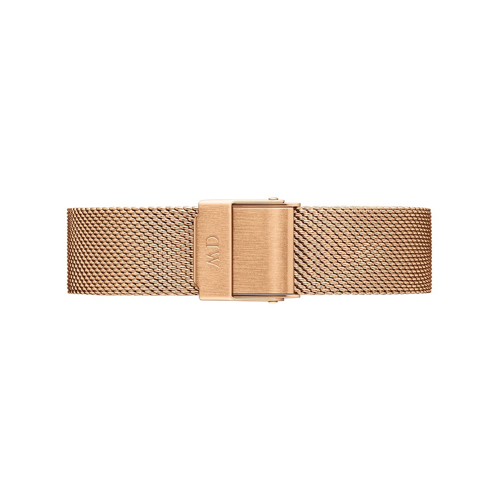 Shop Authentic Daniel Wellington Classic Petite Melrose White Dial Rose Gold Mesh Bracelet Watch For Women - DW00100163 - Luxxuri