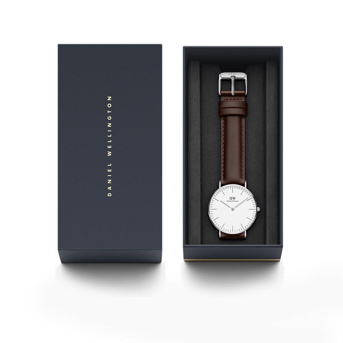 Shop Authentic Daniel Wellington Classic Bristol White Dial Brown Leather Strap Watch For Women - DW00100056 - Luxxuri