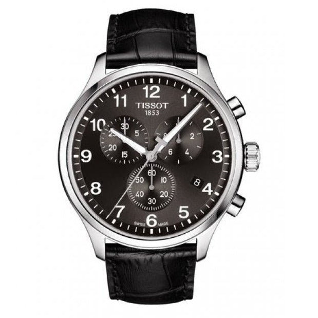 Shop Authentic Tissot Chrono XL Vintage Quartz Black Dial Black Leather Strap Watch For Men - T116.617.16.062.00 - Luxxuri