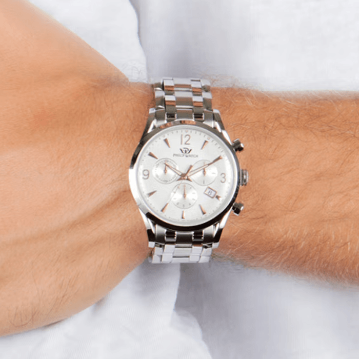Hugo Boss Jet Chronograph Silver Dial Two Tone Steel Strap Watch for Men - 1513385