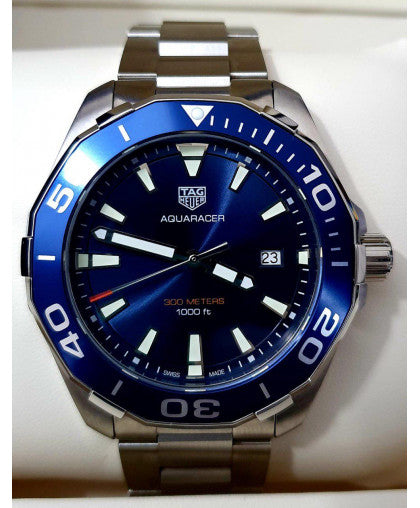 Shop Authentic Tag Heuer Aquaracer Blue Dial Watch for Men - WAY101C.BA0746 - Luxxuri