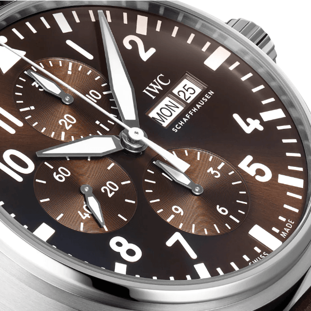 Shop Authentic IWC Pilot's Watch Chronograph Edition Brown Dial Brown Leather Strap Watch for Men - IW377713 - Luxxuri