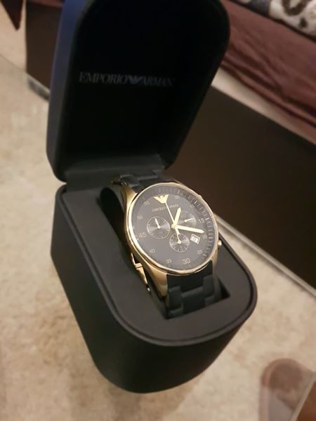 Shop Authentic Emporio Armani Sportivo Quartz Black Dial Black Steel Strap Watch For Men - AR8023 - Luxxuri