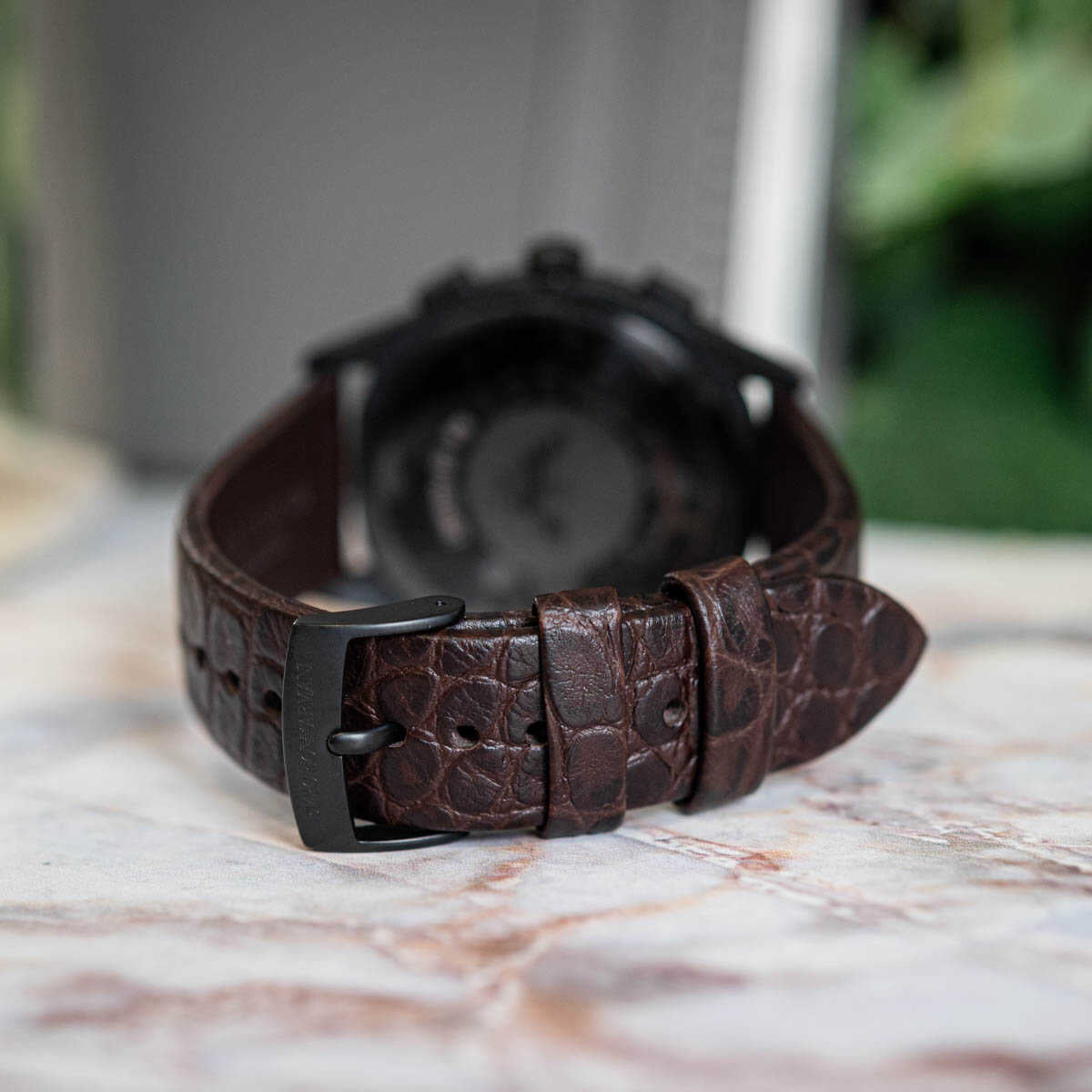 Shop Authentic Emporio Armani Paolo Chronograph Black Dial Brown Leather Strap Watch For Men - AR11549 - Luxxuri
