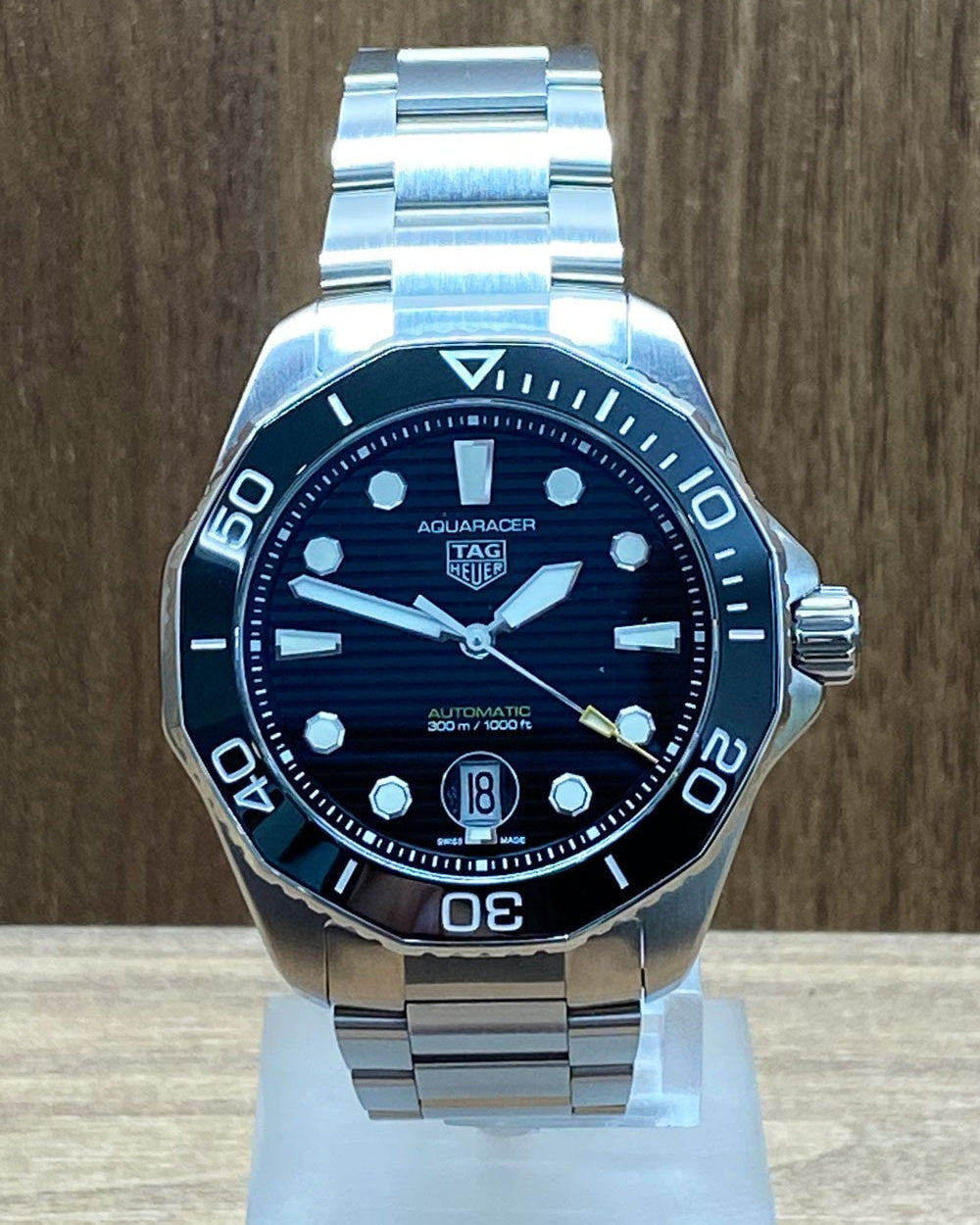 Shop Authentic Tag Heuer Aquaracer Professional 300 Automatic Black Dial Silver Steel Strap Watch for Men - WBP201A.BA0632 - Luxxuri
