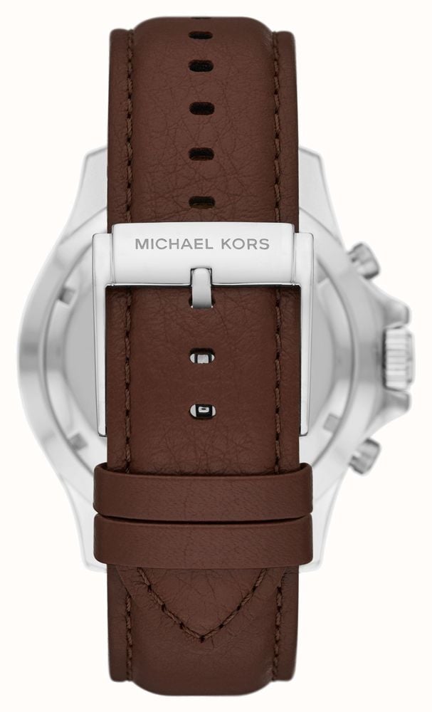 Shop Authentic Michael Kors Everest Chronograph Black Dial Brown Leather Strap Watch For Men - MK9054 - Luxxuri