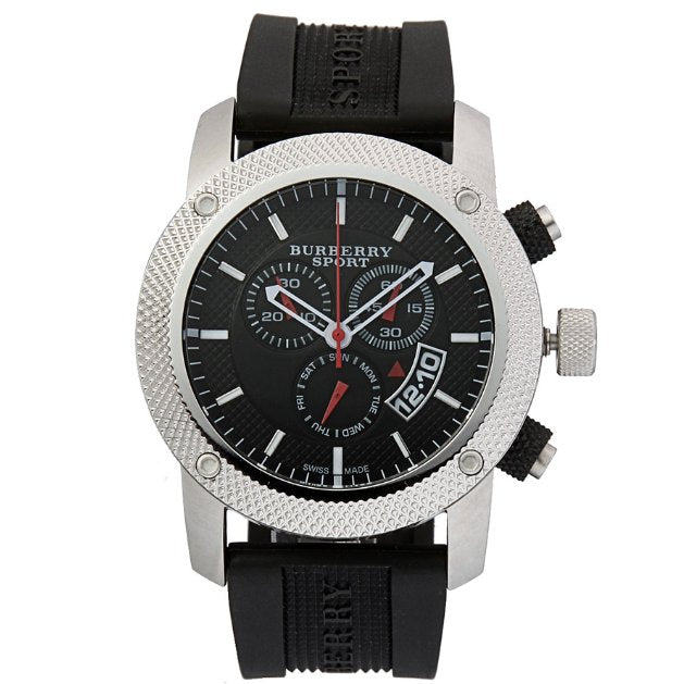Shop Authentic Burberry Endurance Sport Chronograph Black Dial Black Rubber Strap Watch for Men - BU7700 - Luxxuri