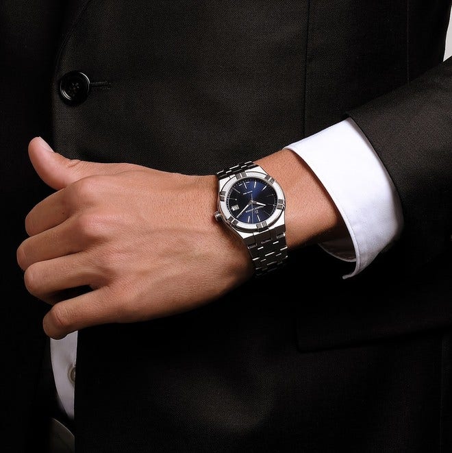 Shop Authentic Maurice Lacroix Aikon Date Quartz Black Dial Silver Steel Strap Watch for Men - AI1108-SS002-330-1 - Luxxuri