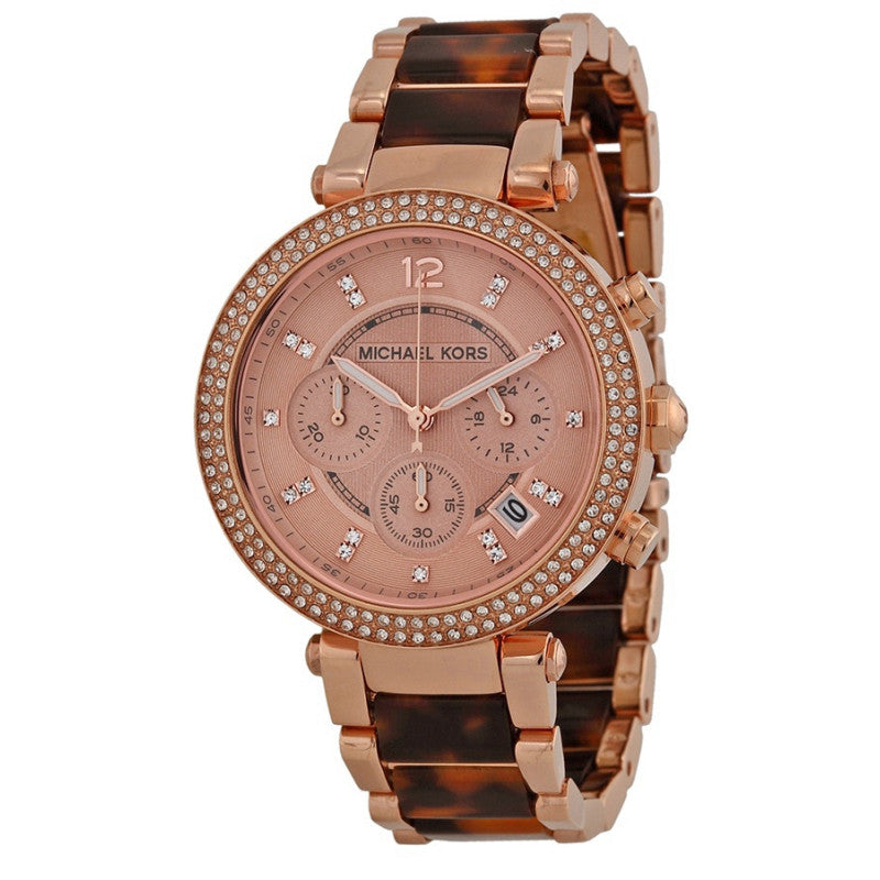 Shop Authentic Michael Kors Parker Rose Gold Dial Two Tone Steel Strap Watch for Women - MK5538 - Luxxuri