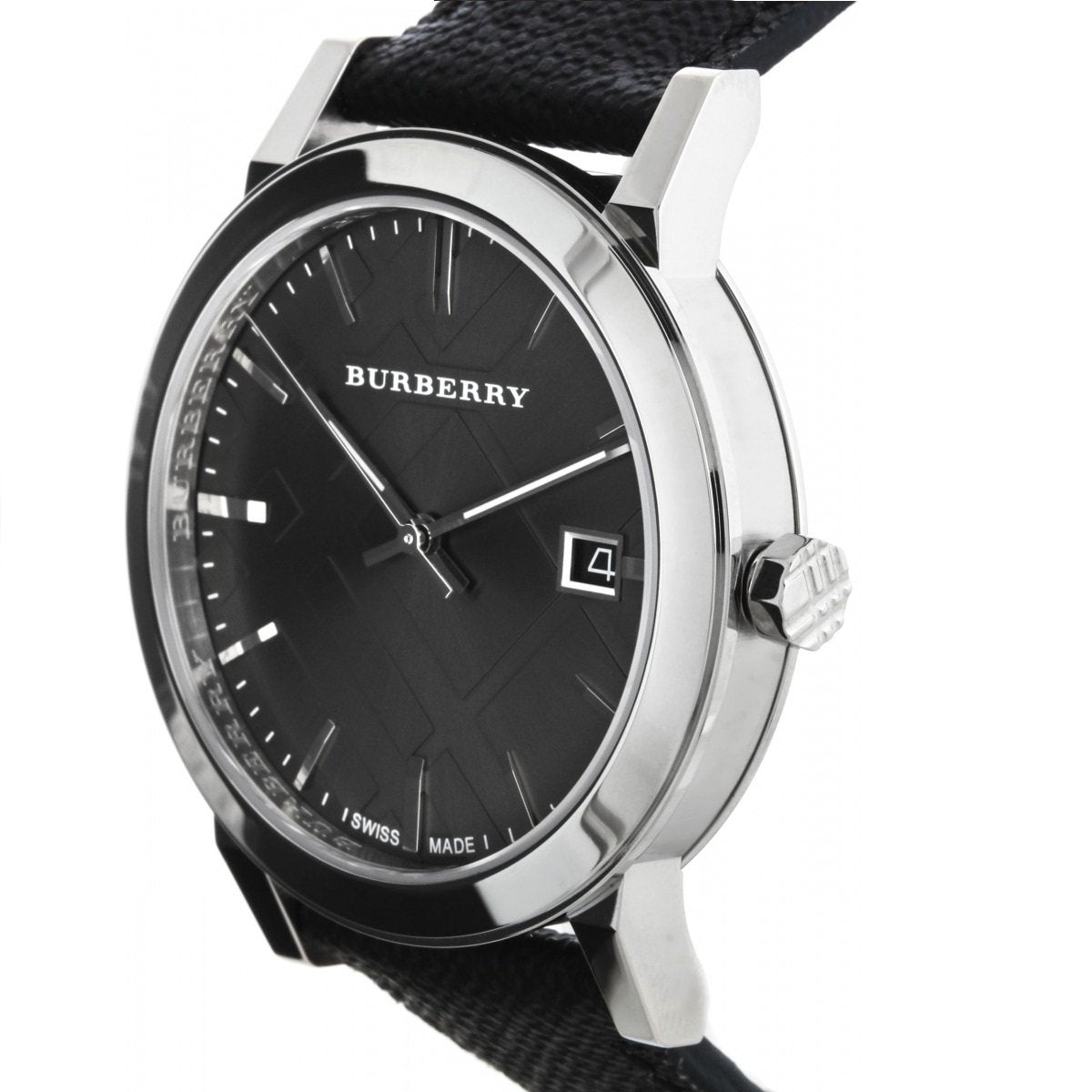 Shop Authentic Burberry The City Grey Dial Black Leather Strap Watch for Men - BU9030 - Luxxuri