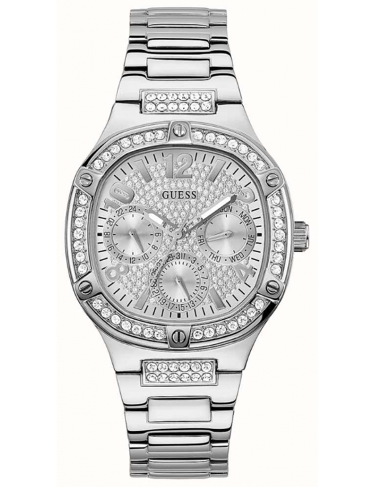 Shop Authentic Guess Duchess Quartz Silver Dial Silver Steel Strap Watch For Women - GW0558L1 - Luxxuri