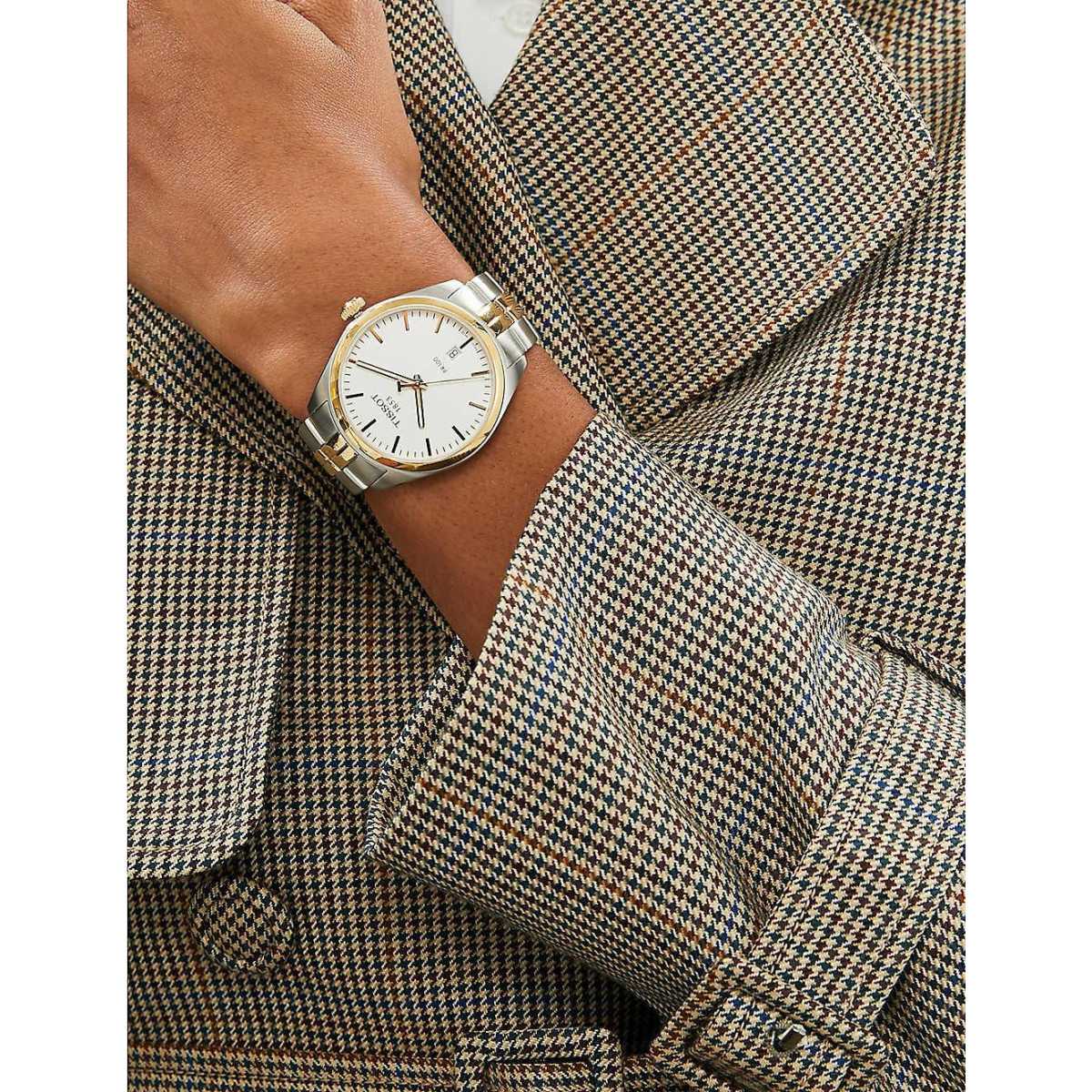 Shop Authentic Tissot T Classic PR 100 White Dial Two Tone Steel Strap Watch for Men - T101.410.22.031.00 - Luxxuri