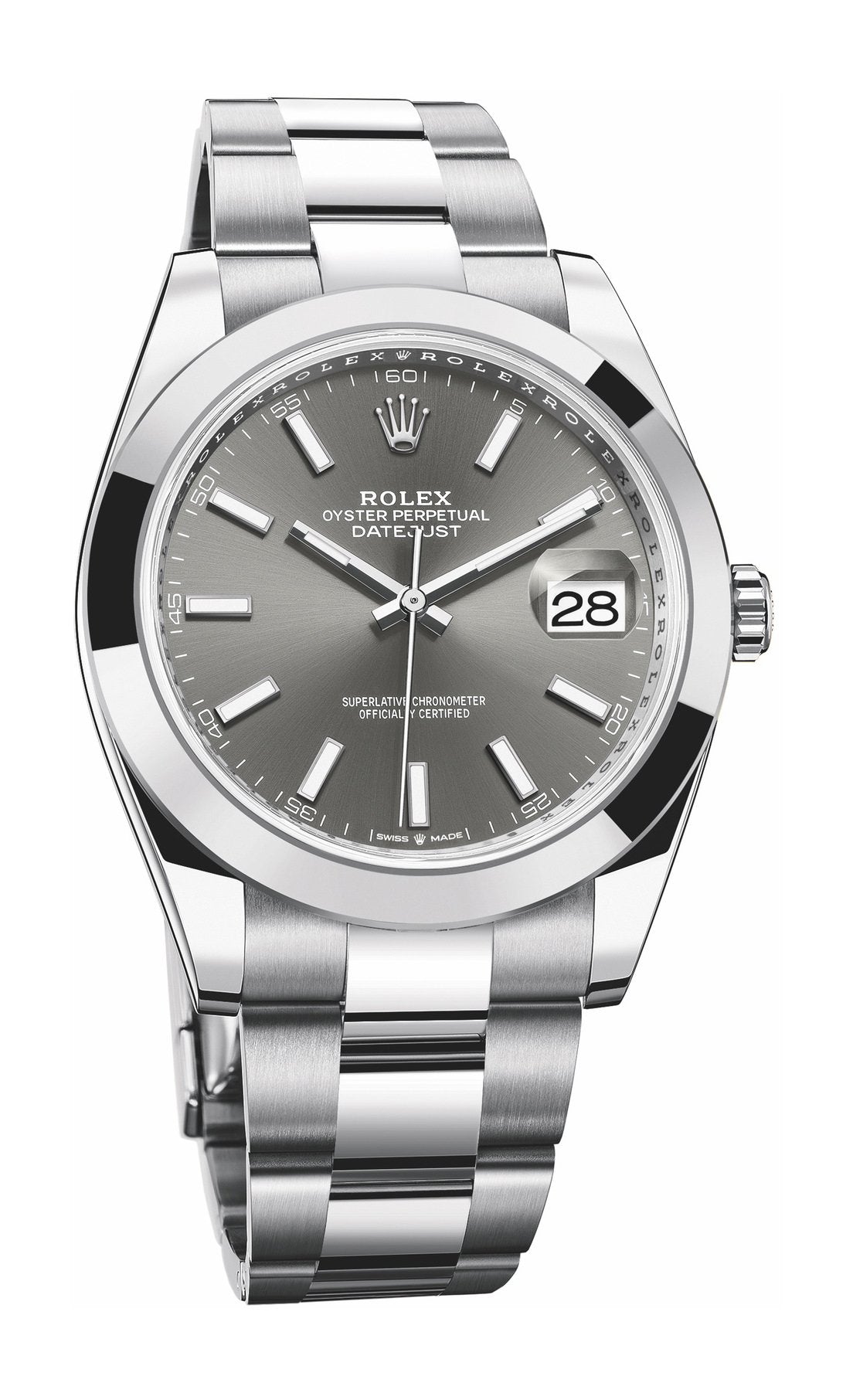 Shop Authentic Rolex Datejust 41 Oyster Grey Dial Oystersteel Strap Watch for Men - M126300-0007 - Luxxuri