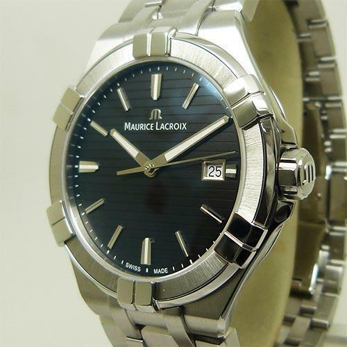 Shop Authentic Maurice Lacroix Aikon Venturer Black Dial Silver Steel Strap Watch for Men - AI1008-SS002-331-1 - Luxxuri