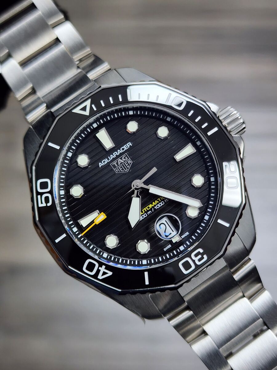 Shop Authentic Tag Heuer Aquaracer Professional 300 Automatic Black Dial Silver Steel Strap Watch for Men - WBP201A.BA0632 - Luxxuri