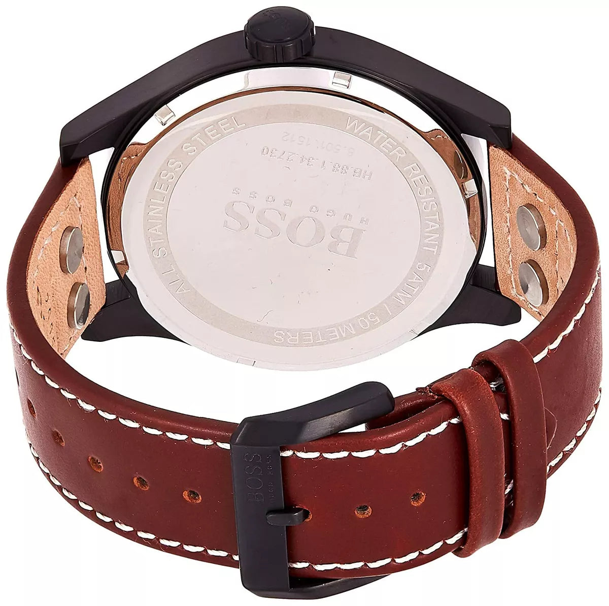 Shop Authentic Hugo Boss Aeroliner Maxx Black Dial Brown Leather Strap Watch For Men - 1513079 - Luxxuri