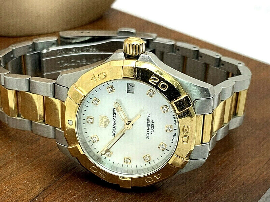 Shop Authentic Tag Heuer Aquaracer White Mother of Pearl Dial Watch for Women - WBD1322.BB0320 - Luxxuri