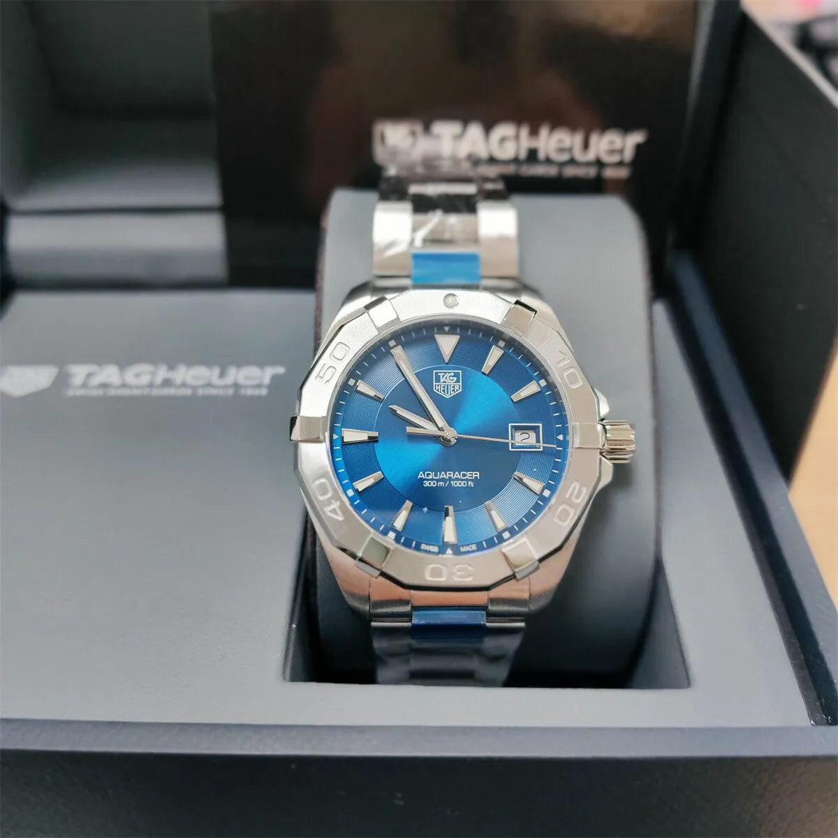 Shop Authentic Tag Heuer Aquaracer Blue Dial Watch for Men - WAY1112.BA0928 - Luxxuri