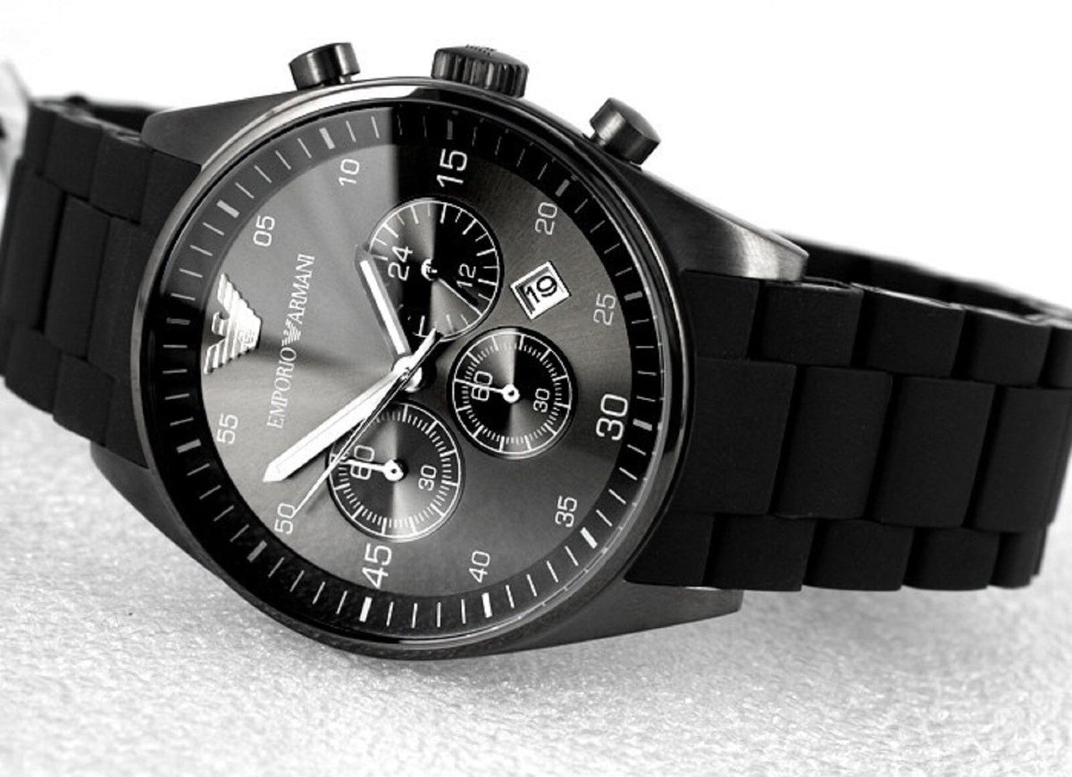 Shop Authentic Emporio Armani Sportivo Chronograph Black Dial Black Stainless Steel Watch For Men - AR5889 - Luxxuri