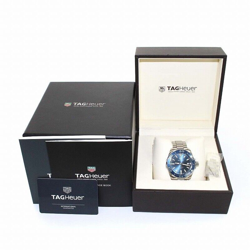 Shop Authentic Tag Heuer Aquaracer Blue Dial Quartz Silver Steel Strap Watch for Men - WAY111C.BA0928 - Luxxuri