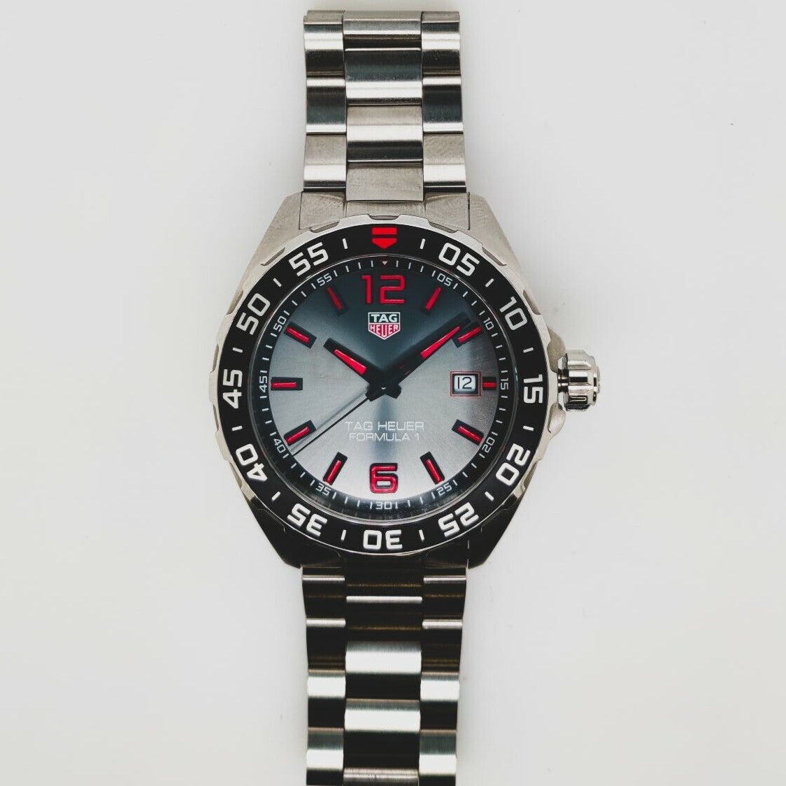 Shop Authentic Tag Heuer Formula 1 Quartz Anthracite Dial Silver Steel Strap Watch for Men - WAZ1018.BA0842 - Luxxuri