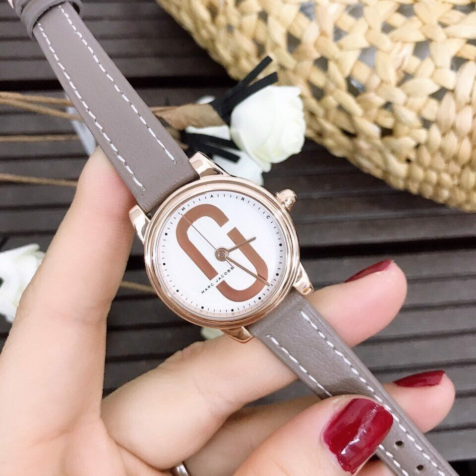 Shop Authentic Marc Jacobs Corie White Dial Brown Leather Strap Watch for Women - MJ1581 - Luxxuri