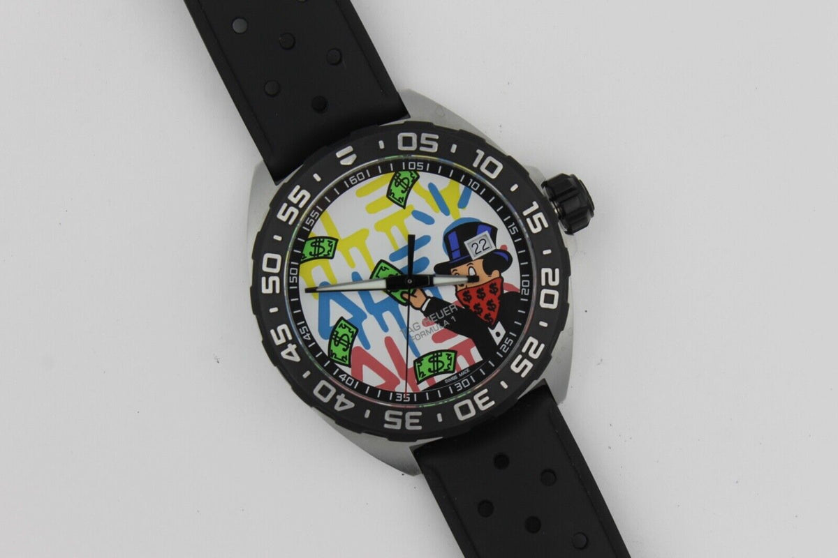 Shop Authentic Tag Heuer Formula 1 Alec Monopoly Special Edition Black Rubber Strap Watch for Men - WAZ1119.FT8023 - Luxxuri
